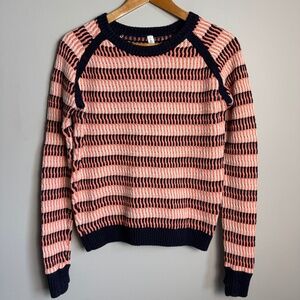 Lululemon Women's Devi Crew Knit Cotton Sweater Loose Fit Size 6 Thumbholes